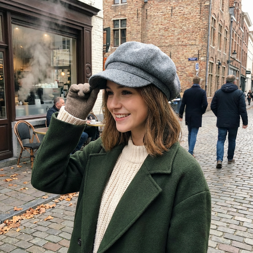 Unisex Ballonmütze im Vintage-Stil für Winter