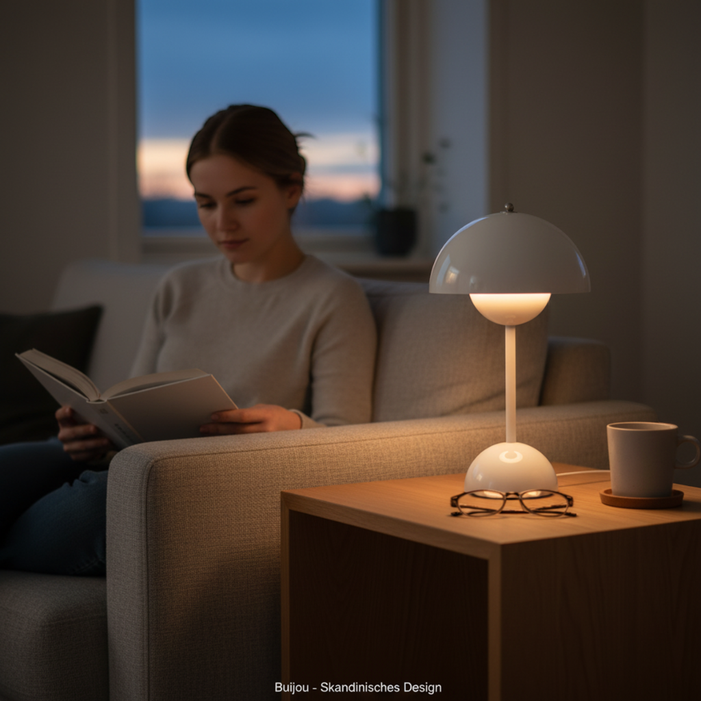 Minimalistische Design-Tischlampe für sanftes Licht