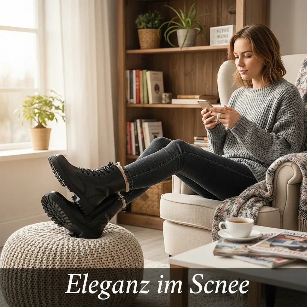 Anke | Stylische Schwarze Winterstiefel Damen