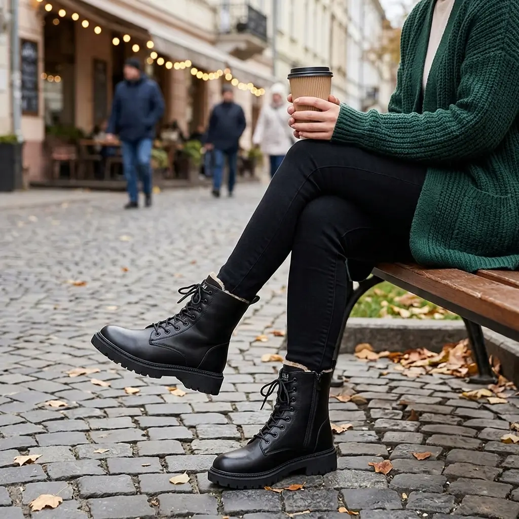 Anke | Stylische Schwarze Winterstiefel Damen