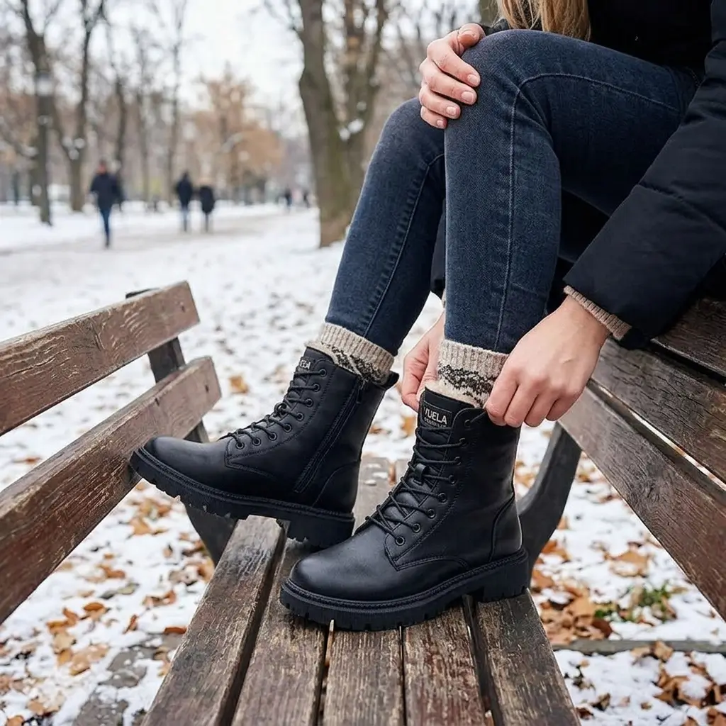 Anke | Stylische Schwarze Winterstiefel Damen