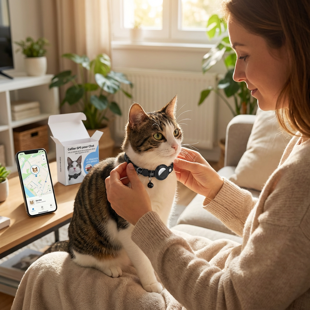 Katzen GPS-Halsband mit Echtzeit-Tracking & Sicherheit