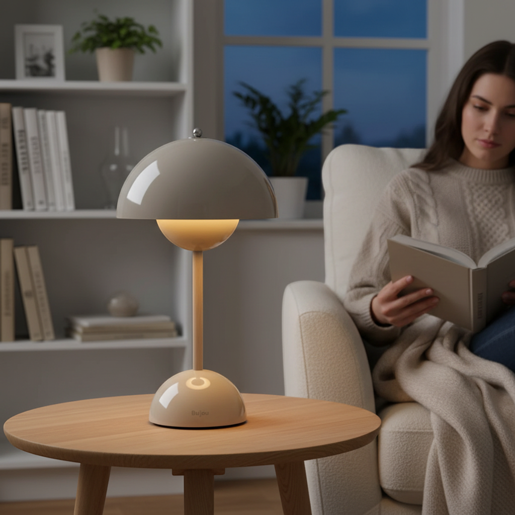 Minimalistische Design-Tischlampe für sanftes Licht
