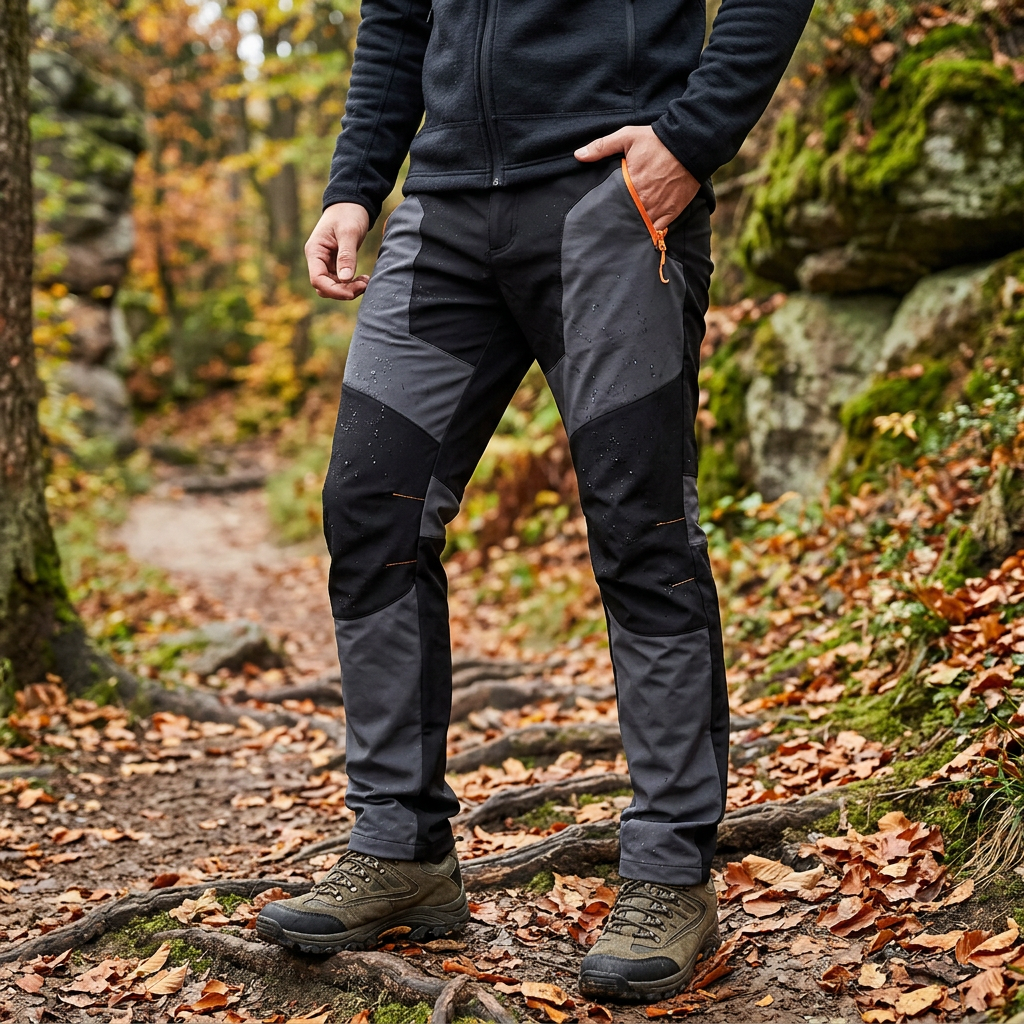 Wasserdichte und Winddichte Outdoor-Hose für Männer mit Verstellbarer Passform | Ideal für Herbst